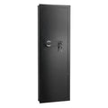 Wall Safe, 4-Tier Hidden Wall Mounted Gun Safe with Password & Key, Q235 Cold-Rolled Steel In-Wall Box with LED Lighting, 3 Adjustable Shelves & Key Holders for Money, Jewelry, Passport, Black