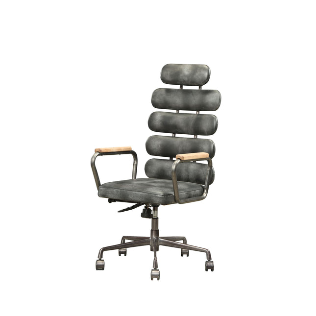 Calan Vintage Black Top Grain Leather Office Chair