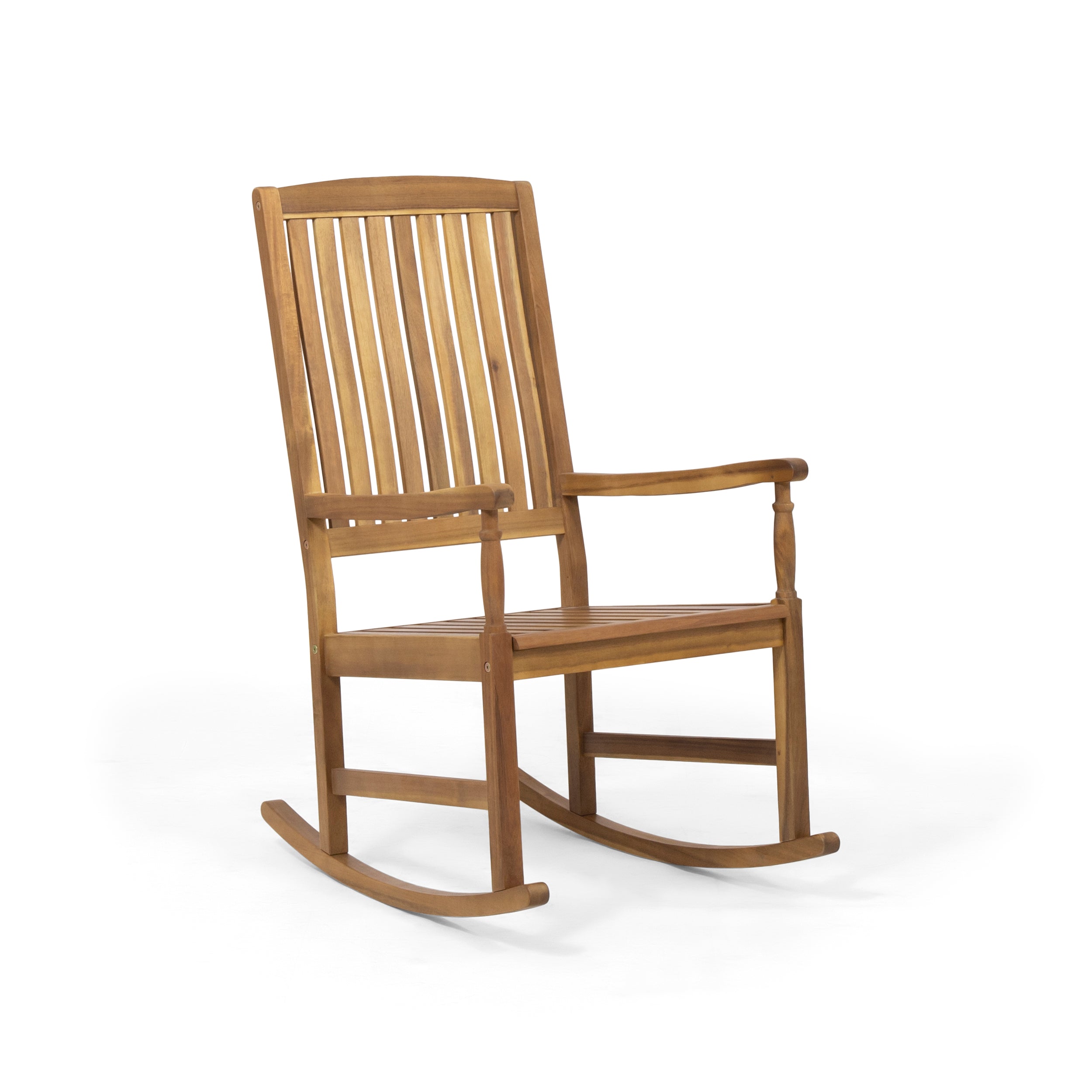 Muse Outdoor Acacia Rocking Chair with Slat Design