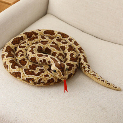 Creative Simulation Snake Doll Plush Toys Flower Spot Python Doll Simulation Year Of Snake