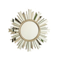 26'' HenGis Mirror, Wall-mounted Sunburst-shaped PU Art Decorative Mirror, Suitable for Bathroom, Bedroom, Living Room, Corridor, Entryway, etc.