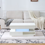 39.3' Lift Top Coffee Table with Hidden Compartment, 2 Storage Drawers and Ajustable LED Lights,Modern Multifunction Coffee Tables for Living Room, Bedroom,Office