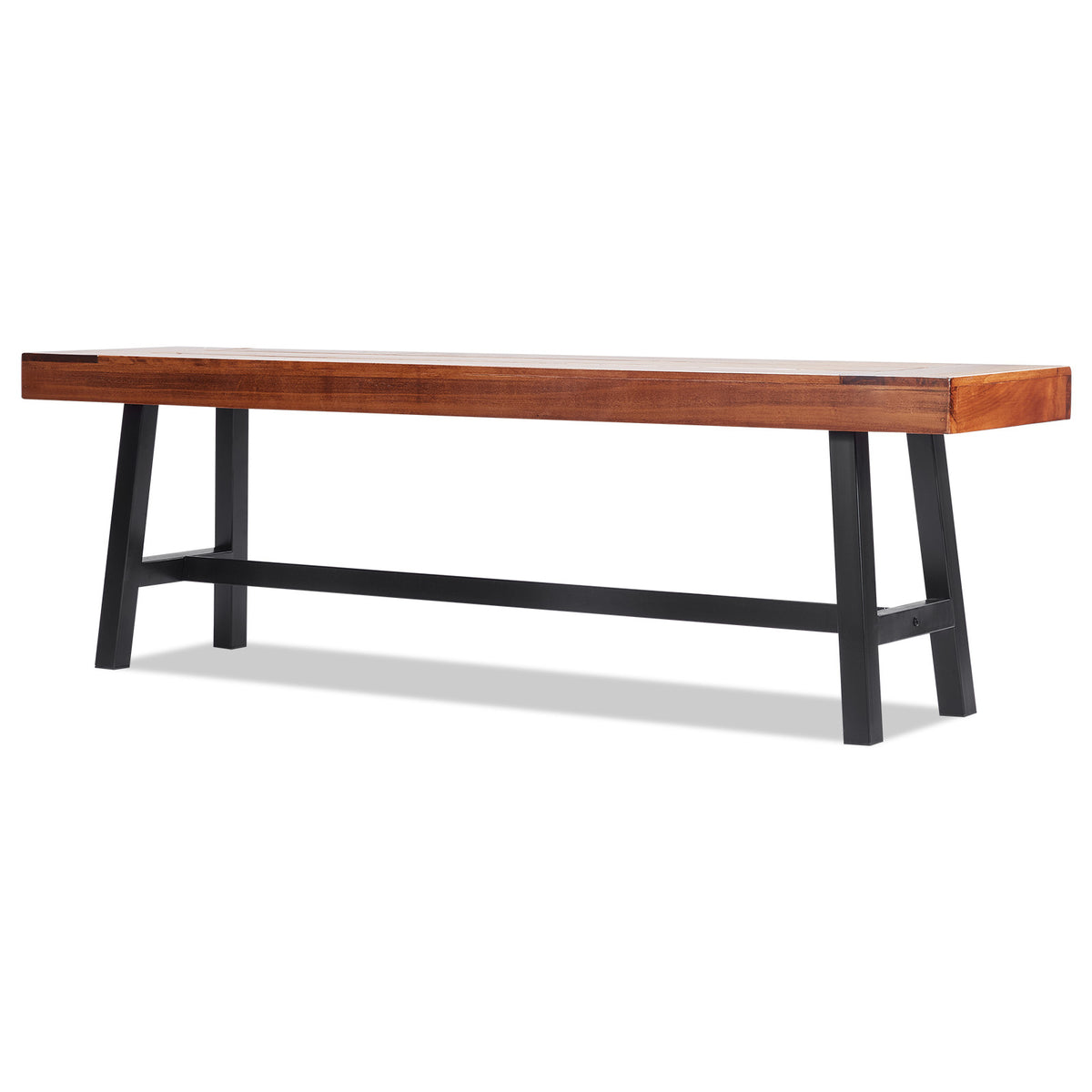 Outdoor Bench, 63 inches Wood Garden Bench with Metal Leg for Outdoors, Outdoor Garden Park Bench, 500 lbs Load Capacity Bench, Dining Bench Patio Bench for Garden, Park, Yard, Front Porch
