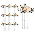 Wedding Flower Stand, 10PCS 19.69-inch Column Flower Stand, Floral Stands with Acrylic Laminate, Cylindrical Cubic Floral Display Rack for Wedding, Party, Birthday, Home, Centerpiece Stands