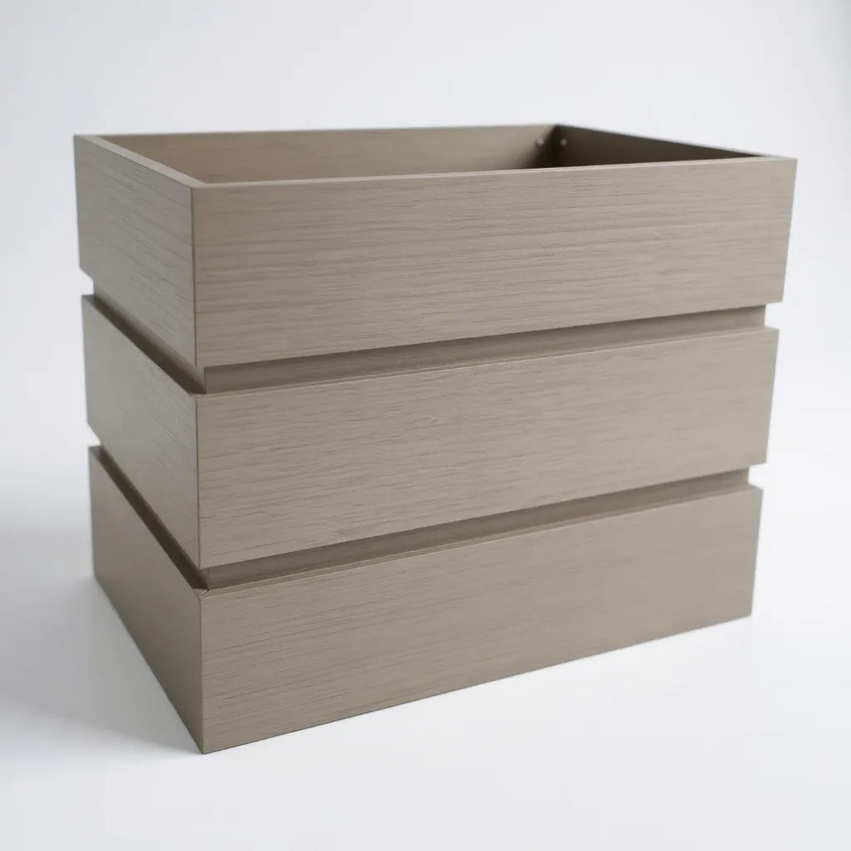 Rectanglar Terrace Planter Tall - Grey Brown