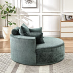 55'L Chenille Sponge single sofa,No Assembly Required,Fluffy Modern Sleeper Chair for Living room, Bedroom, Lounge and Projection Room(Not a swivel chair.) - Eloy Royal
