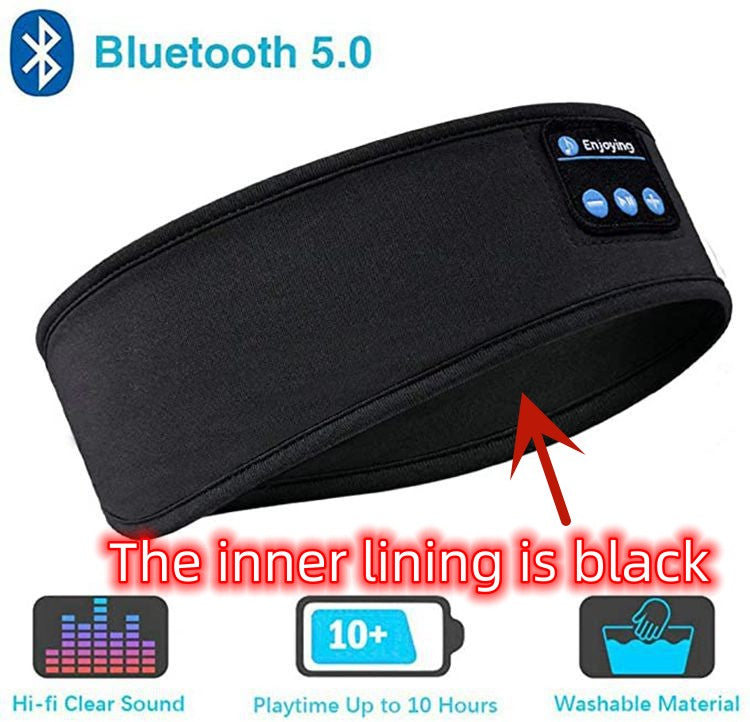 Wireless Bluetooth Sleeping Headphones Headband Thin Soft Elastic Comfortable Music Ear Phones Eye Mask For Side Sleeper Sports - Eloy Royal