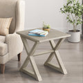 Accent Table - End - Side Table - Square - Nightstand - Antique White 22.00 x 23.50 x 23.50 in