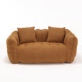 Cozy Beanbag Chair with High Resilience Foam Core for Two - Yellow Chenille, 66x35x25 inches