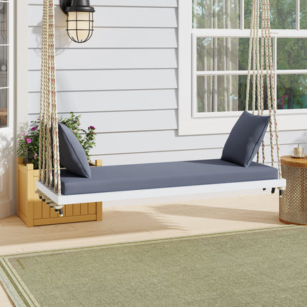 TOPMAX Patio Wooden Swing Chair