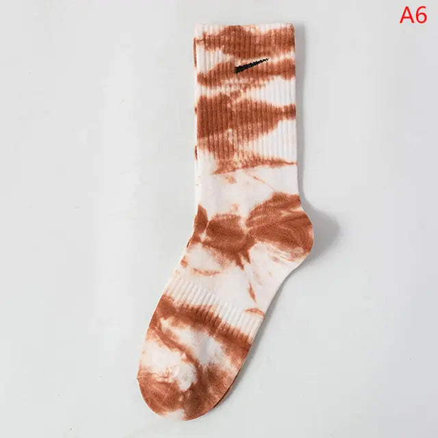 Women Tie-dye Middle Tube Socks - Eloy Royal