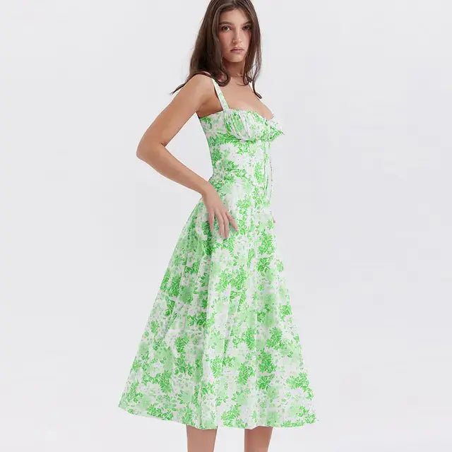 Summer Floral  A-line Dress - Eloy Royal