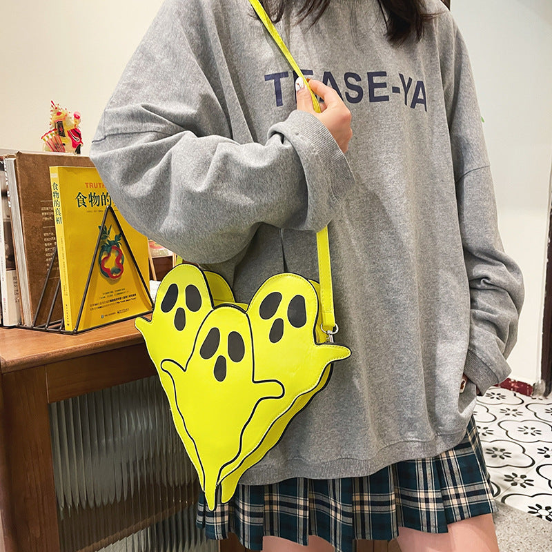 Halloween Bags Funny 3D Cartoon Ghost Cartoon Shoulder Bags Women Cute Cell Phone Purses Crossbody Bag