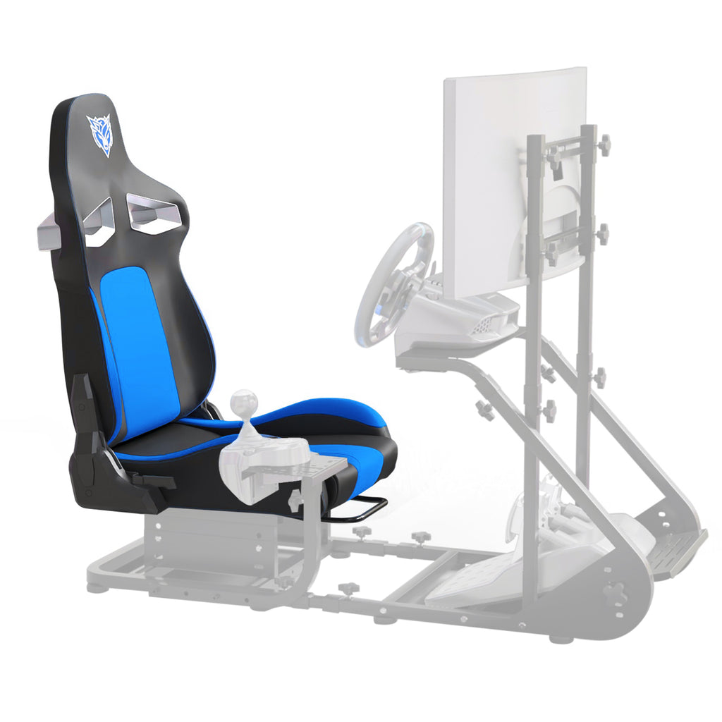 Universal PVC Bucket Style Reclinable Sport PU Leather Simulator Racing Seat with Adjustable Lock Slide