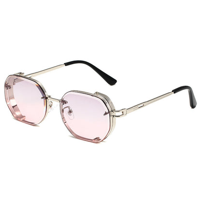 Metal Fat Edge Square Frame New Men's Fashion Sunglasses