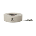Modern Outdoor 50,000 BTU Round MgO Concrete Propane Fire Pit, Light Grey, Lightweight Design