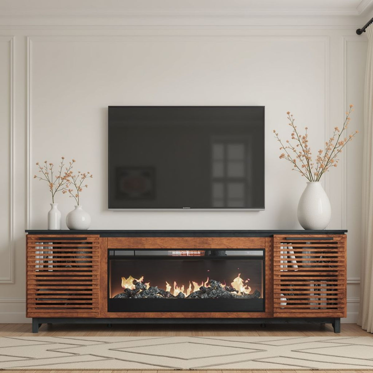 Graceland 86' Modern Fireplace TV Stand for TVs up to 95'