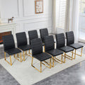 8-Pack - Heavy-duty chairs set: 2.1' thick cushion, iron frame, perfect for home or office. Classic colors, great value