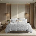 3 Pieces King Cotton Duvet Set,Light Gray