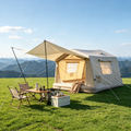 8 m ² Inflatable Tents for Camping with canopy, Blow Up Tent with Hand Pump, Easy Setup InflatableTent 4 Season Tent, Waterproof Oxford Air Glamping Tents for Camping Adult 4/6/8 Person