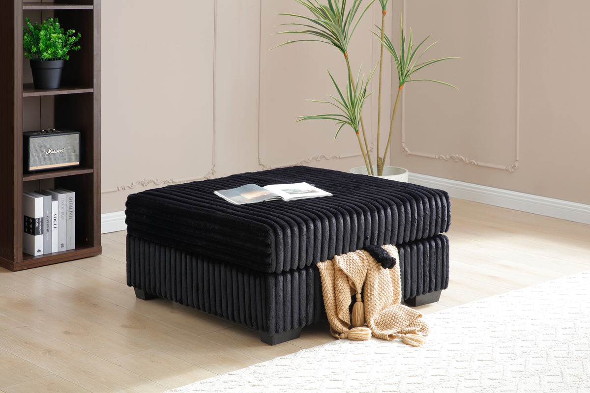 Teddy G00183-O Ottoman  BLACK