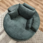 55'L Chenille Sponge single sofa,No Assembly Required,Fluffy Modern Sleeper Chair for Living room, Bedroom, Lounge and Projection Room(Not a swivel chair.) - Eloy Royal