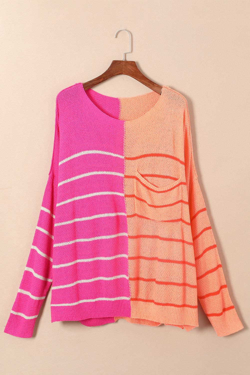 Yellow Plus Size Color Block Striped Knit Sweater - Eloy Royal