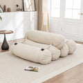 Adjustable Floor Sofa, Corduroy Lazy Sofa with Adjustable Straps for Versatile Configurations, Multi-Person Leisure Chair, Suitable for Living Room, Bedroom and More