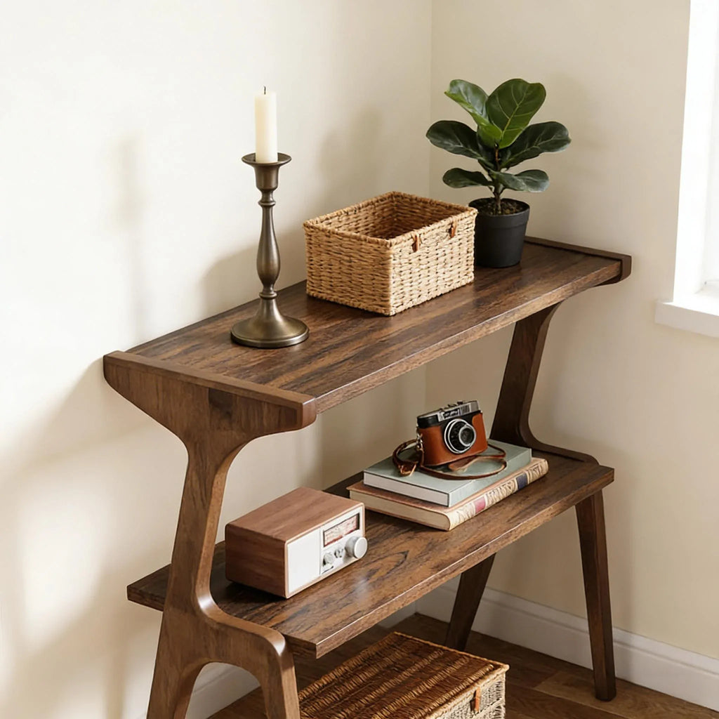 Storage Hall Table,Compact End Table,Wood Sofa Side Table - Eloy Royal