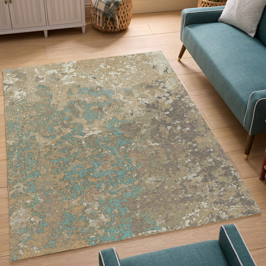 Artistic GC_TRE8015 Turquoise 5 ft. 3 in. x 7 ft. 3 in. Area Rug
