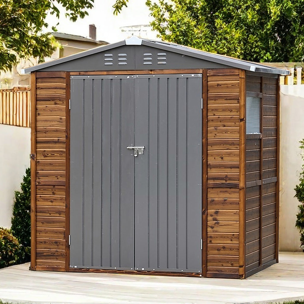 4*6FT Iron-Wood Combination Tool Shed – A Perfect Blend of Nature and Functionality