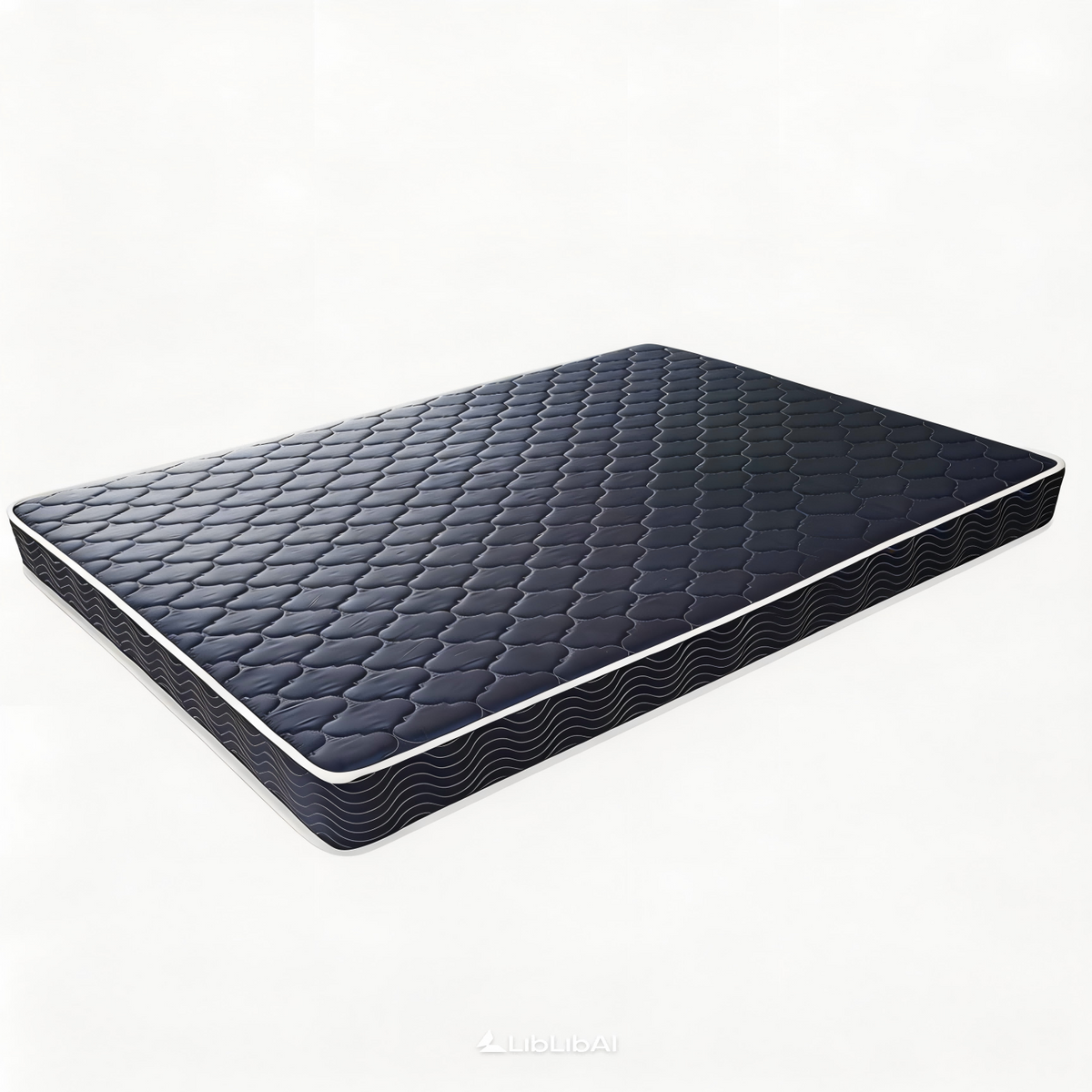 6 Inch Waterproof Foam Mattress, Navy Blue Quilted Breathable Fabric, Twin Size