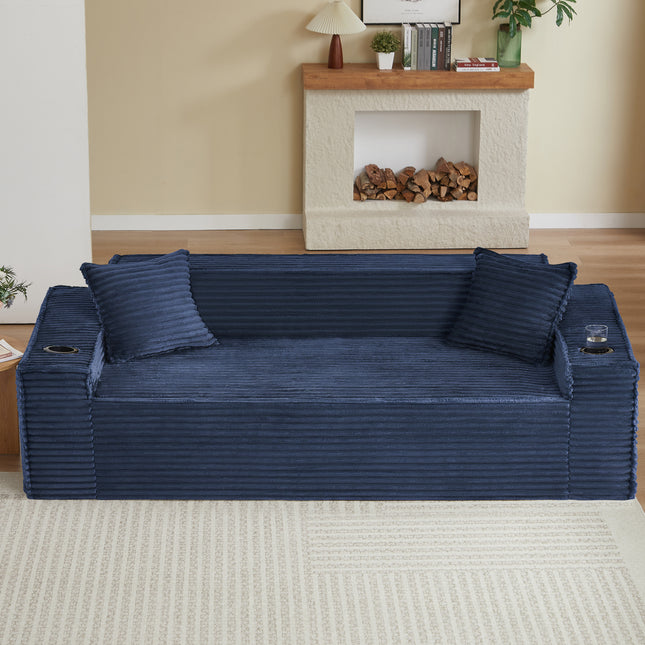 3Seater Sofa Boneless Couches,No Assembly Needed, Modern Sofa for Compact Living Rooms, Apartments, and Offices