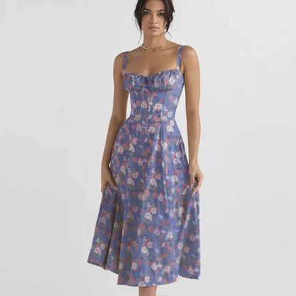 Summer Floral  A-line Dress - Eloy Royal