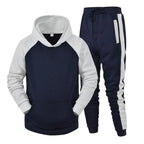 Mens Tracksuit 2 Piece Hoodie Jogging Sweatsuits Sets Pullover Casual Running Sport Hoodie and Sweatpants Set for Men Navy XX-Large 02-navy XX-Large