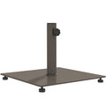 Outsunny Square Patio Umbrella Base, 29 lbs Metal Umbrella Stand Base with Adjustable Pads, Patio Umbrella Holder for 1.5'/1.9' Poles, Brown