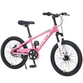 ZUKKA 20 Inch Mountain Bike for Kids Ages 7-10, Pink Steel Frame with Adjustable Saddle and Suspension Fork