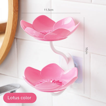 Lotus Soap Box Punch-free Wall-mounted Double-layer Drain - Eloy Royal