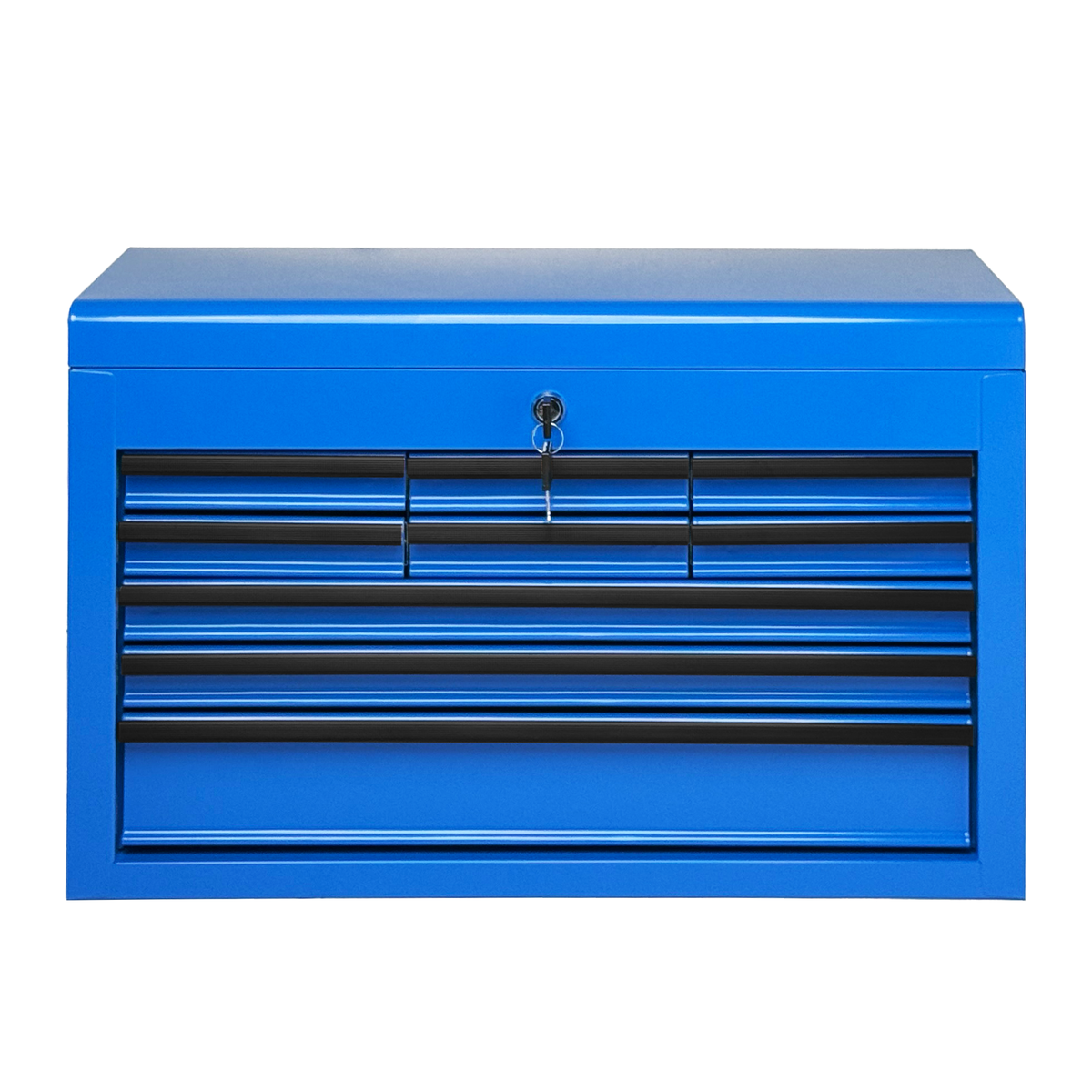 Heavy Duty Metal Tool Box, 24-inch, Portable Metal Tool Box with 9 Drawers, Small Tool Chest with EVA Liners, Ball Bearing Slide Drawers Locking & Powder Coated Finish, Multi-Function Tool Organizer