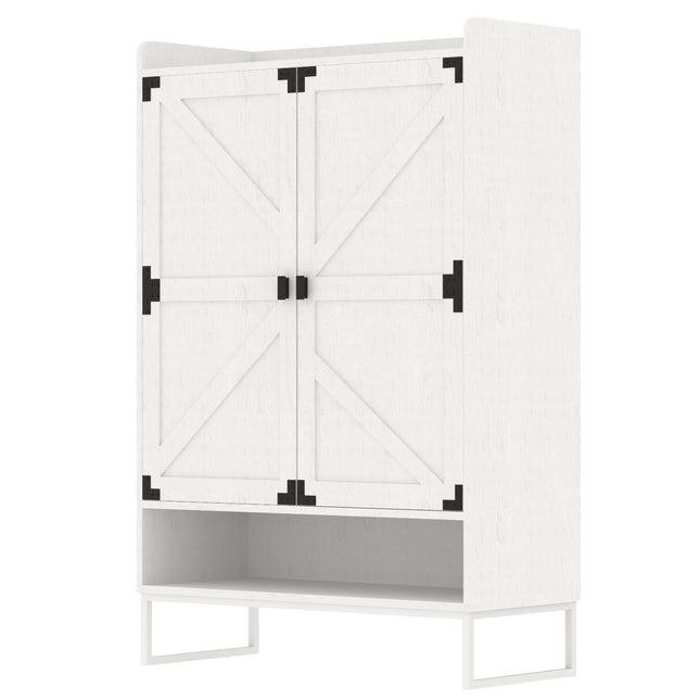 Shoe Cabinet with Doors, 6-Tier Shoe Storage Cabinet with Adjustable Shelves, Wooden Shoes Rack Shoe Storage Organizer for Entryway, Hallway, Closet, Living Room