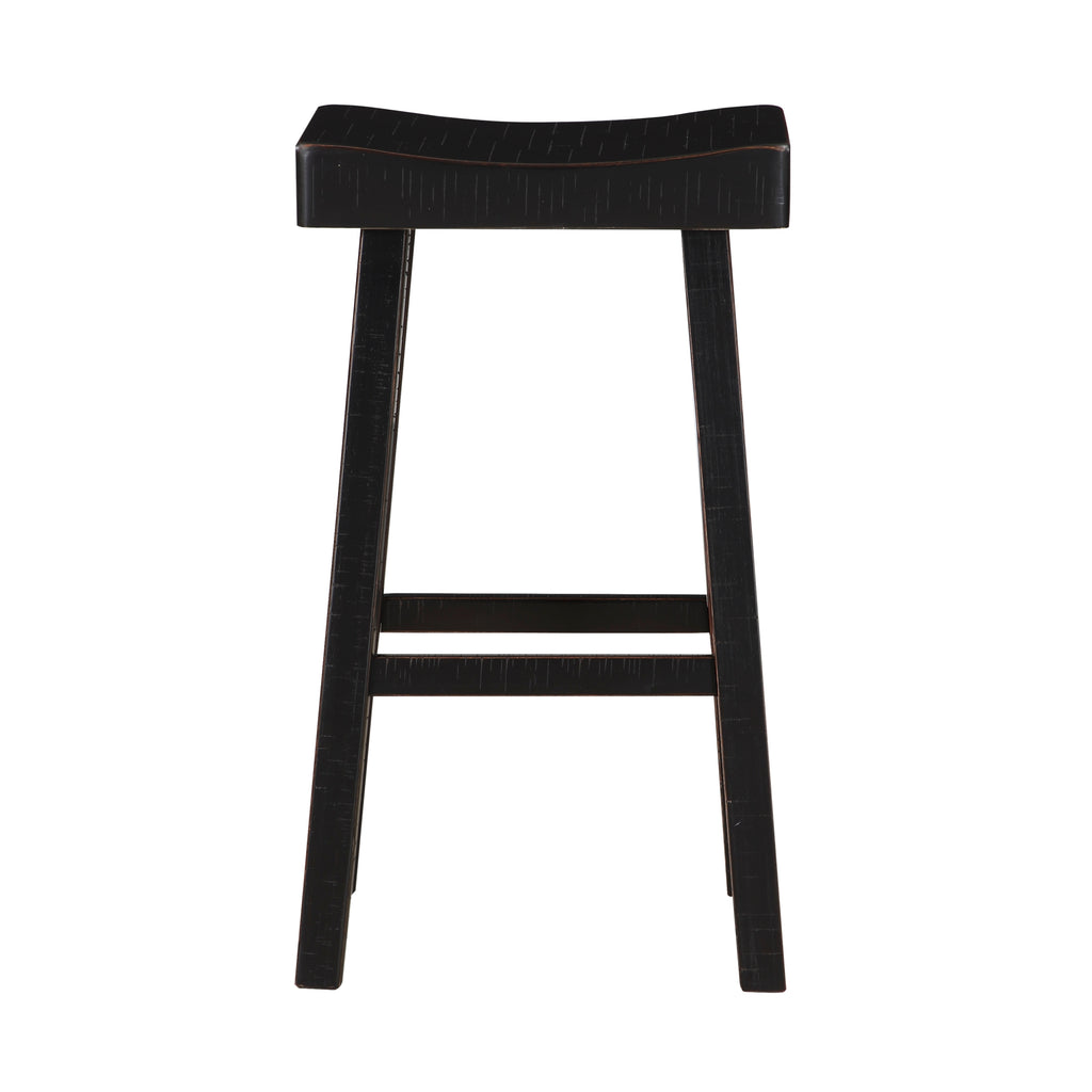 Stool Pub Height Dining Room Wood Veneer Transitional Black