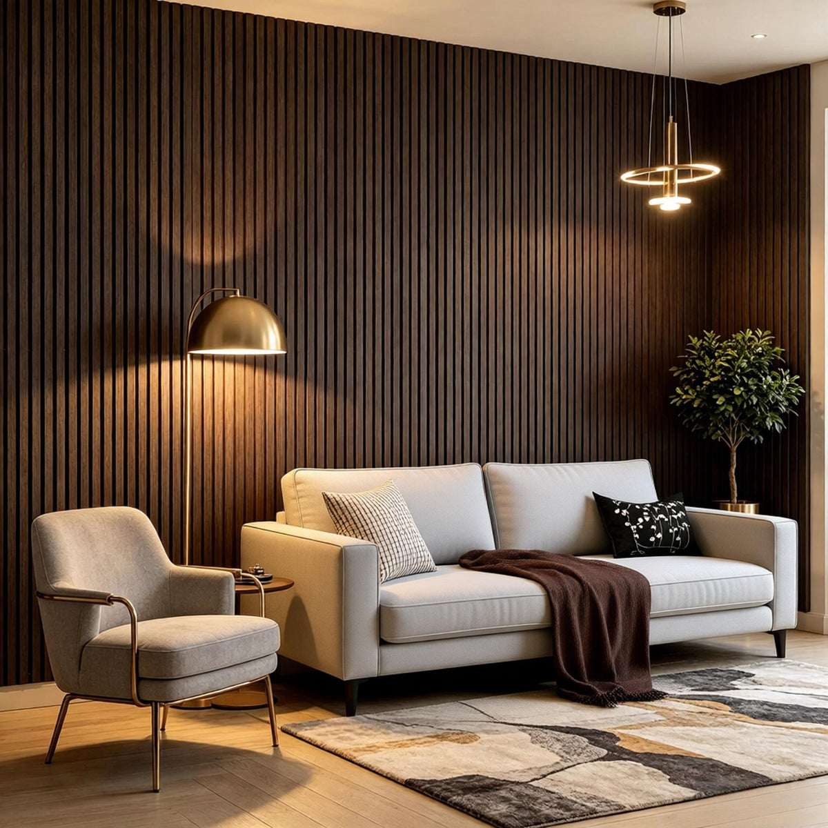 4 Pack Acoustic Panels,Wood Panels for Wall,Sound Absorbing Slat Wall(Only 4 Pack Acoustic Panels)