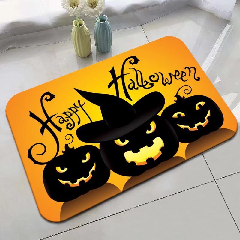 Halloween Bathroom Absorbent Non-slip Mat Entry Door Carpet