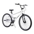 26 Inch Freestyle Bike for Teens, Steel Frame Single-Speed Bicycle with 2 Pegs , Front Caliper Brake and Rear V Brake, Bicycle for Boys and Girls