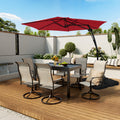 10ft Outdoor Patio Cantilever Umbrella with Stand