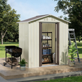 5x3 FT Metal Garden shed for Patio Outdoor backyard use Storage sheds Sliding Door design