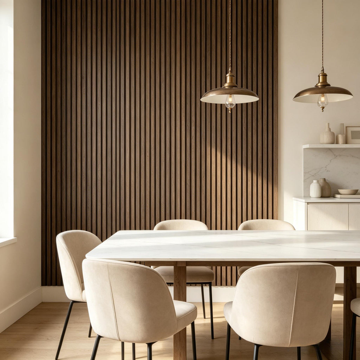 Wood Panels for Wall,4 Pack Acoustic Panels,Sound Absorbing Slat Wall(Only 4 Pack Acoustic Panels)