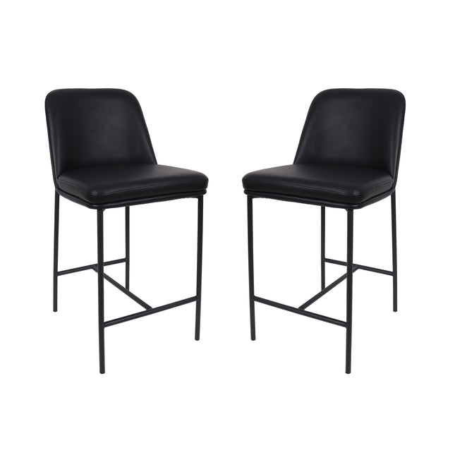 Counter Stool - Set of 2 in Black
