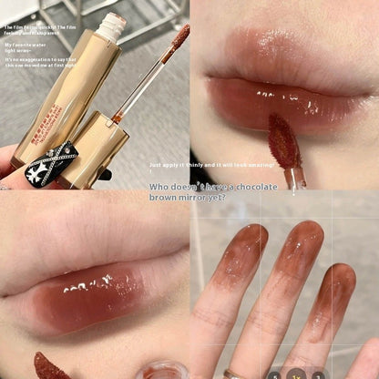 Lip Lacquer No Stain On Cup Non-fading Crystal Transparent Mirror