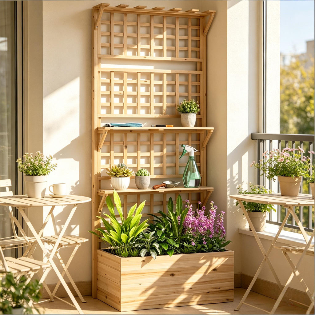 Garden Elevated Planter Box,Wooden Raised Garden Bed,Planter Box